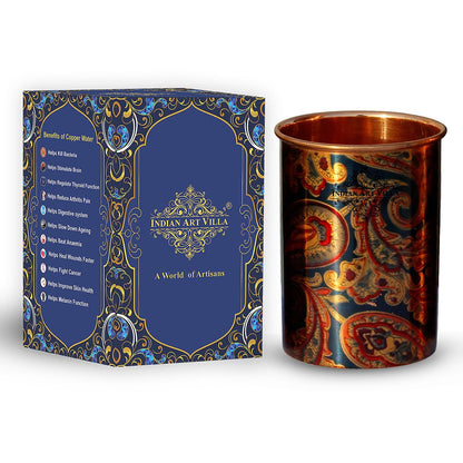 Pure Copper Printed Design Glass - 275 ML