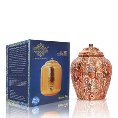 Handmade Pure Copper Designer Light Peach Water Pot 13 Ltr.