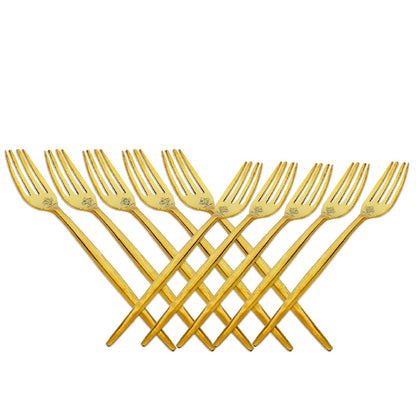 Pure Brass Fork, Shine Finish Design, Kitchenware, Decorative