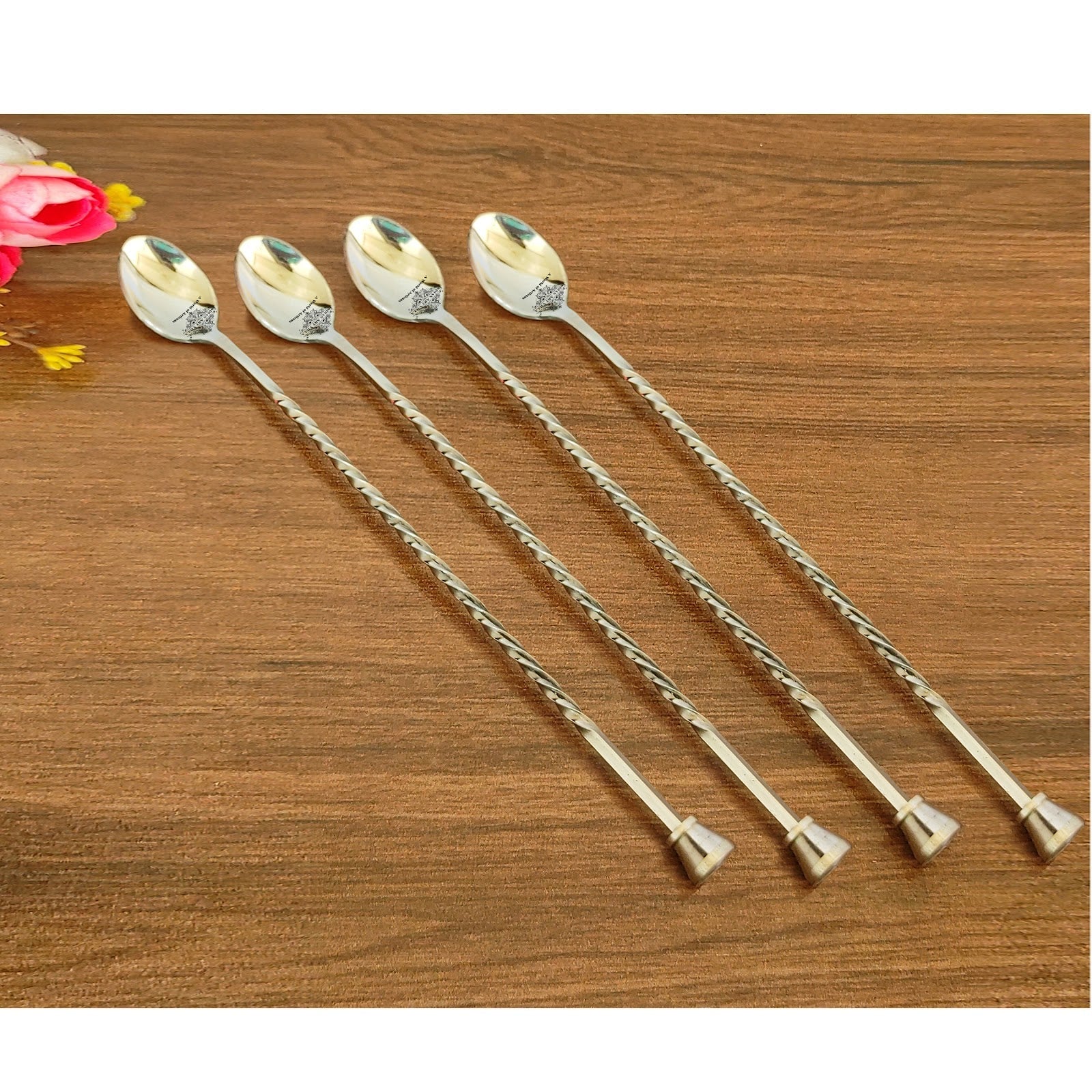 Premium Stainless Steel Bar Spoon, Teardrop Design and Shine Finish, Ideal for Mixing Drinks and Cocktails, 28.45 cm