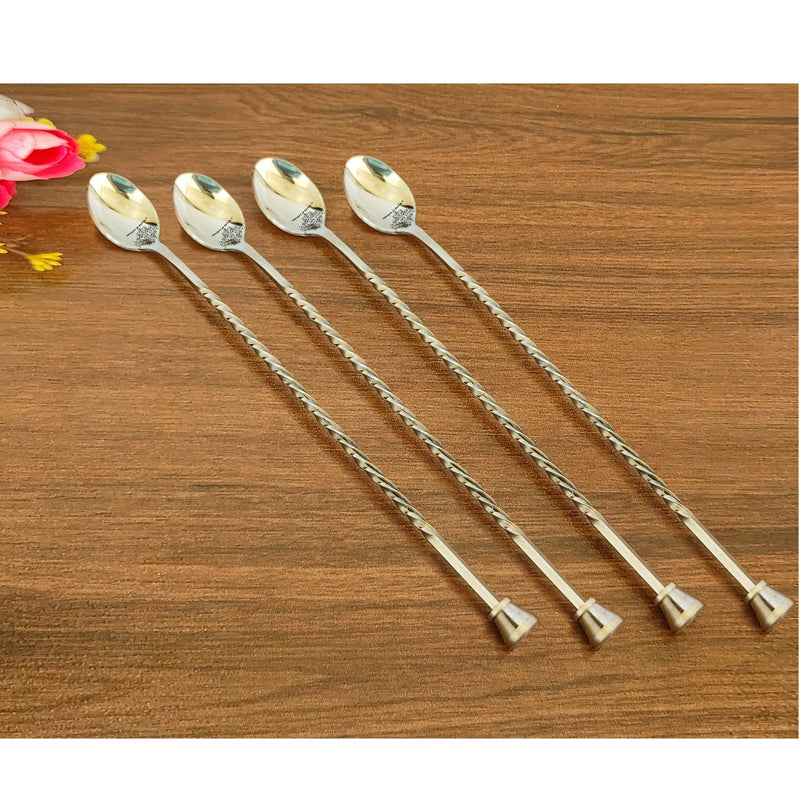 Premium Stainless Steel Bar Spoon, Teardrop Design and Shine Finish, Ideal for Mixing Drinks and Cocktails, 28.45 cm