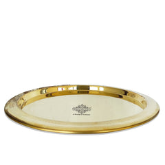Handcrafted Pure Brass Serving Plate | Thali, Tableware, Serveware for Home, Hotel, Restaurant