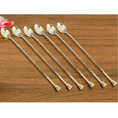 Premium Stainless Steel Bar Spoon, Teardrop Design and Shine Finish, Ideal for Mixing Drinks and Cocktails, 28.45 cm