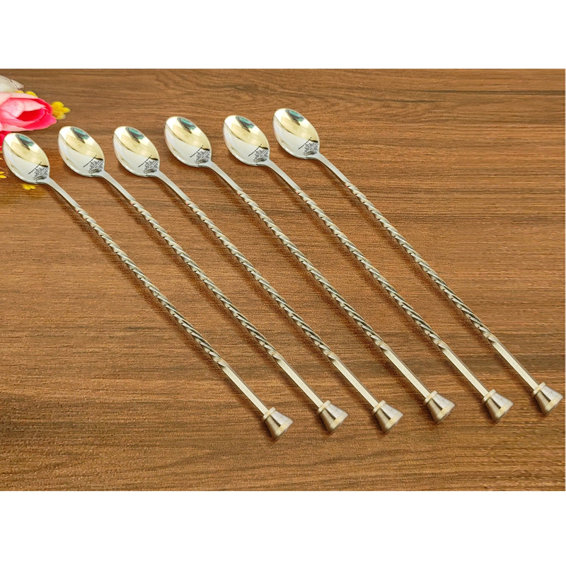 Premium Stainless Steel Bar Spoon, Teardrop Design and Shine Finish, Ideal for Mixing Drinks and Cocktails, 28.45 cm