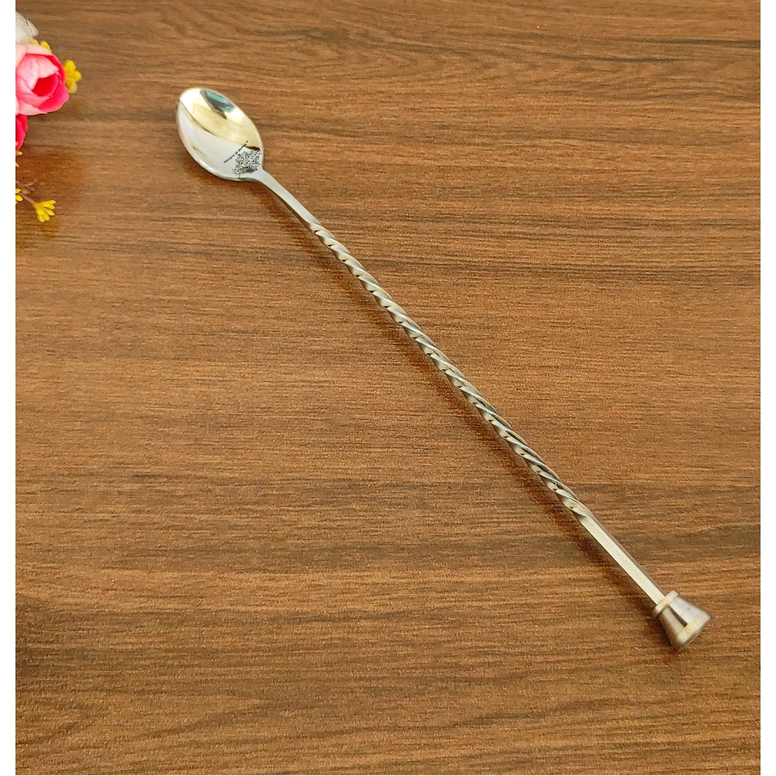 Premium Stainless Steel Bar Spoon, Teardrop Design and Shine Finish, Ideal for Mixing Drinks and Cocktails, 28.45 cm