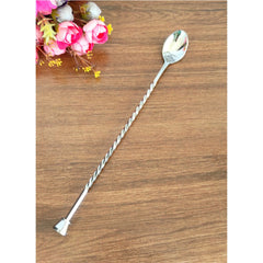 Premium Stainless Steel Bar Spoon, Teardrop Design and Shine Finish, Ideal for Mixing Drinks and Cocktails, 28.45 cm