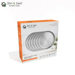 Stainless Steel 6 PCS Double Wall Full Plate Nikki
