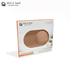 Stainless Steel 6 PCS Full Plate with Rose Gold PVD Coating Majestic