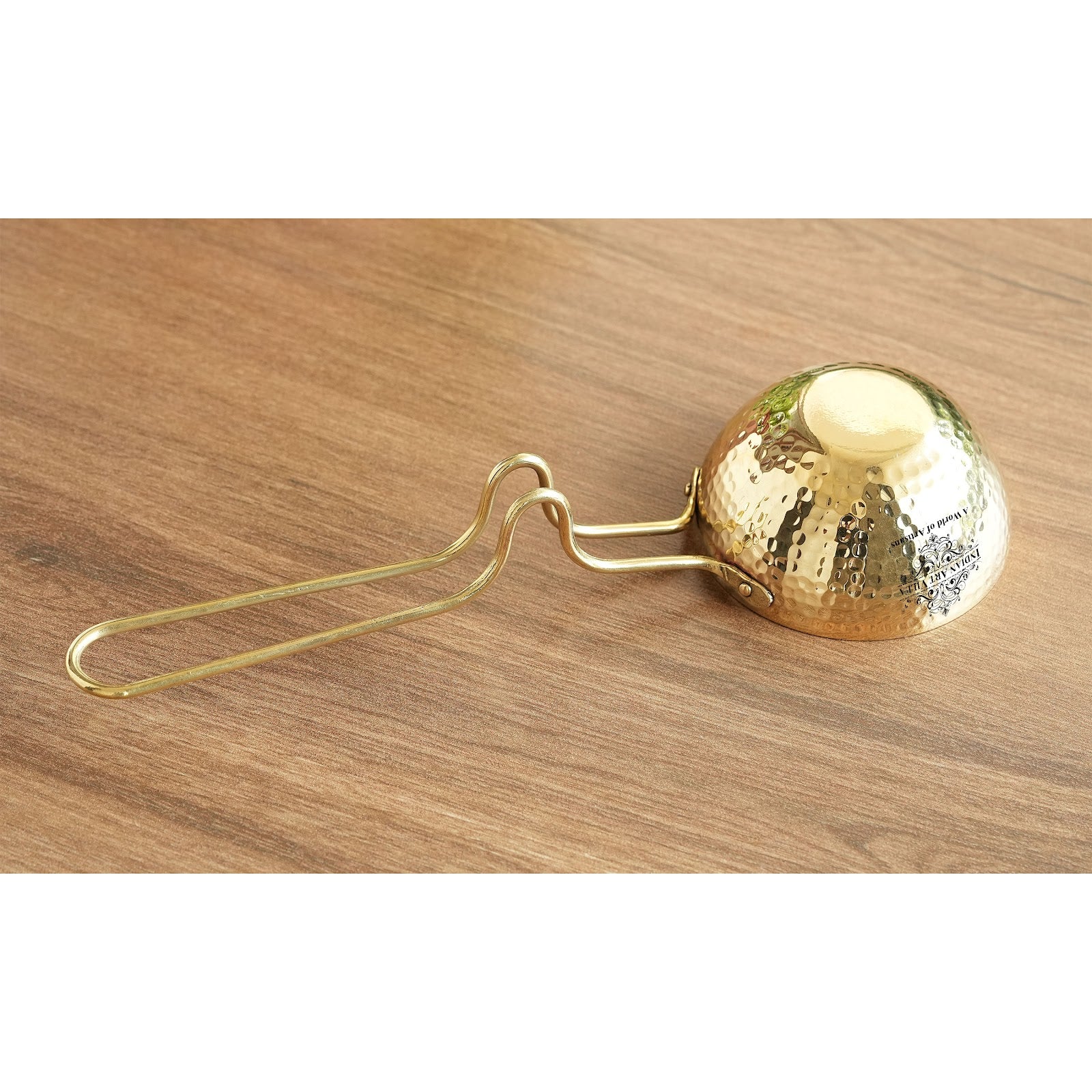 Pure Brass Tadka Pan With Long Handle - Traditional Cookware