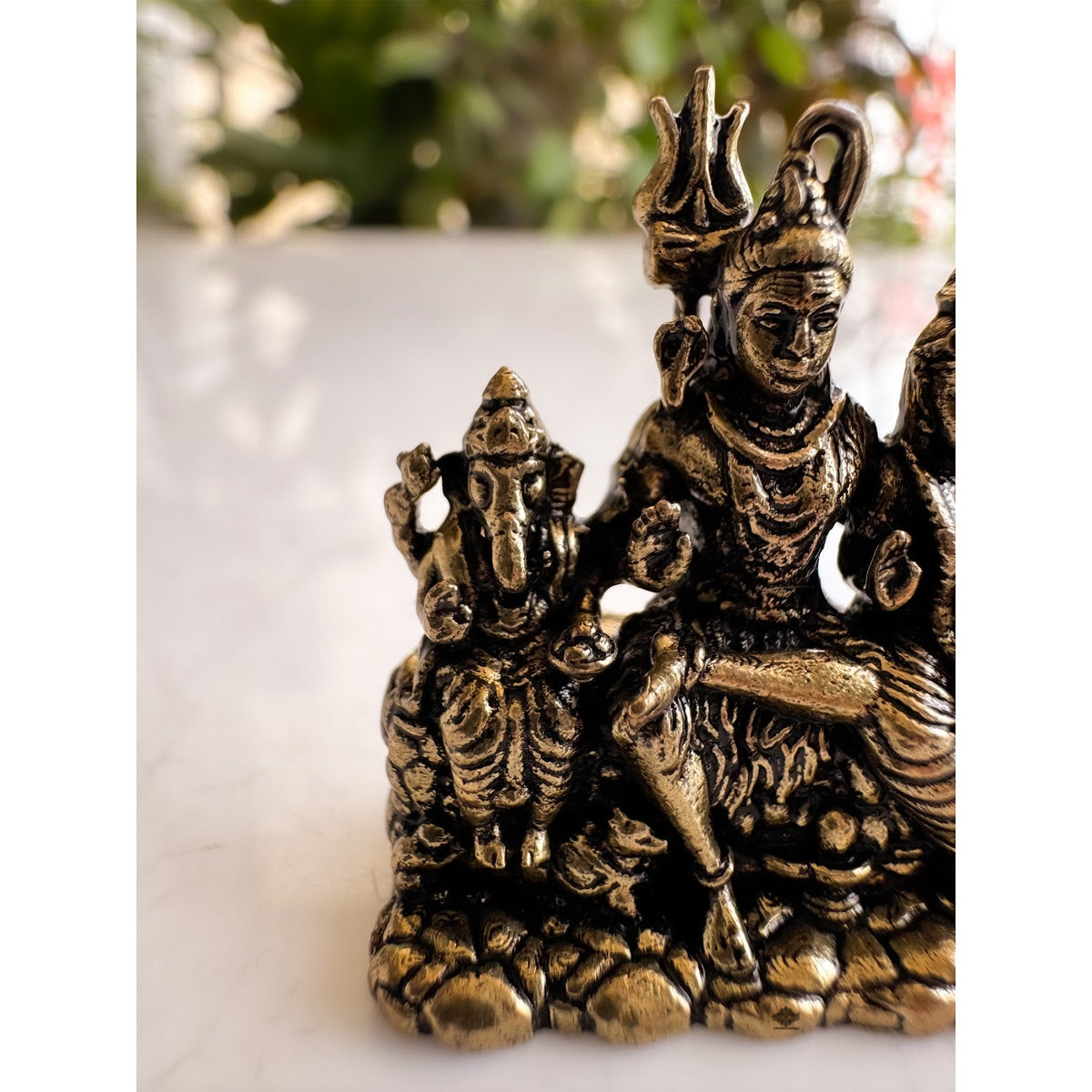 Pure Brass Miniature Shiv Family Murti - 3.30 cm