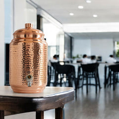 Pure Copper With Hammered Design Water Pot