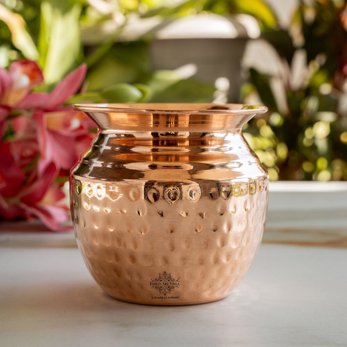 Pure Copper Hammered Lota/Kalash