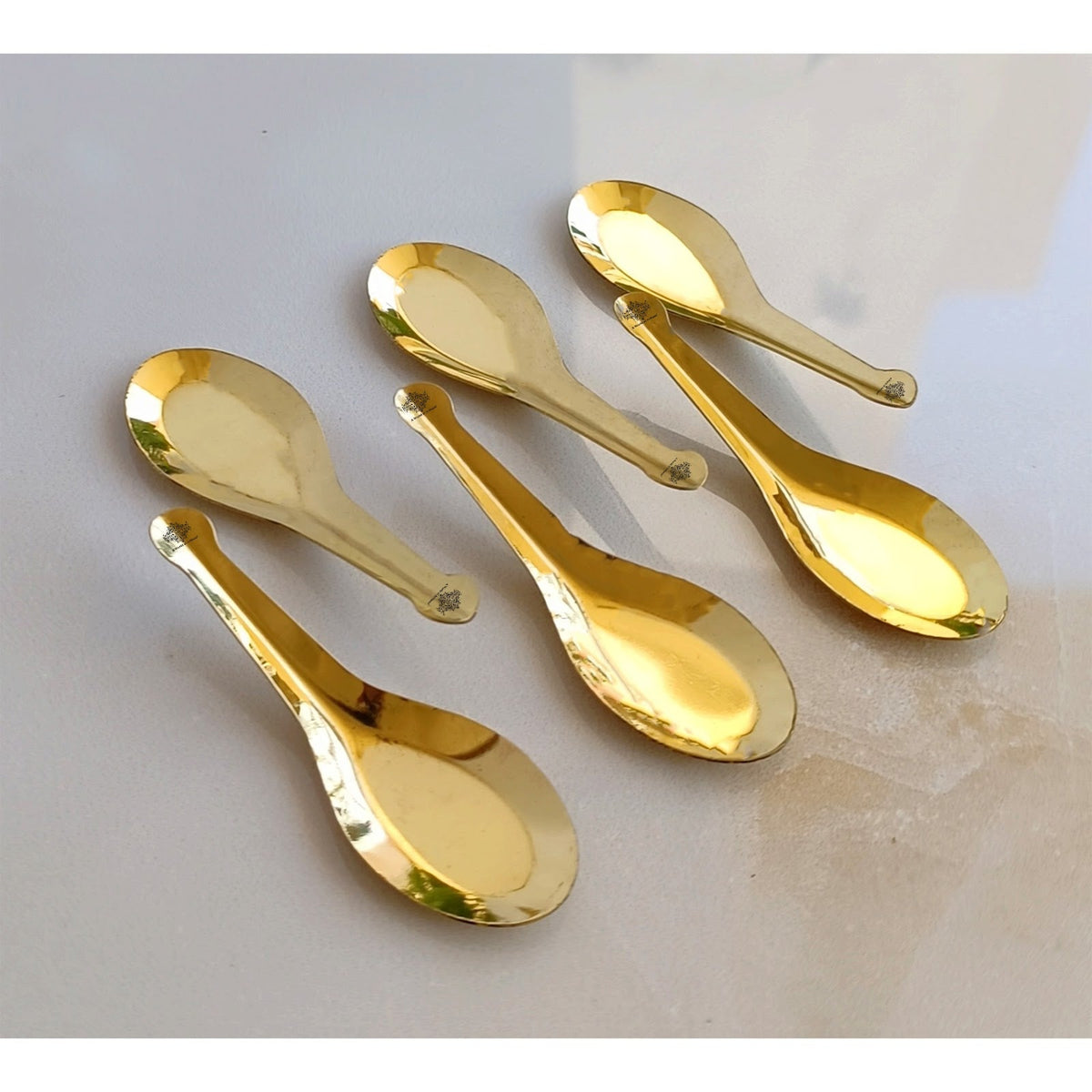 Pure Brass Gold Float Masala Spoon