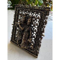Pure Brass Miniature Radha Krishna Murti - 7.1 cm