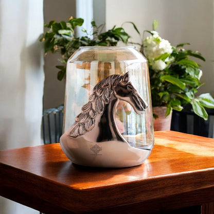 Horse Head Decorative Jar – Multi-Purpose Storage Jar, Candle Holder