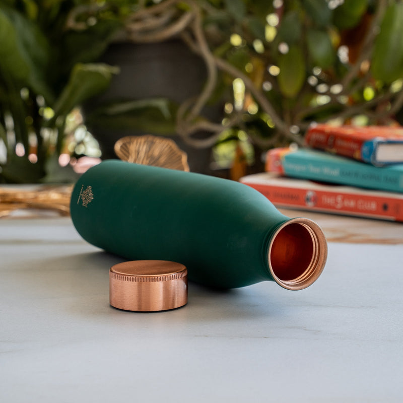 Pure Copper Bottle with Silk Finish - 900 ML