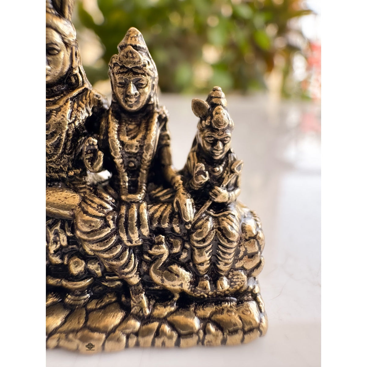 Pure Brass Miniature Shiv Family Murti - 3.30 cm