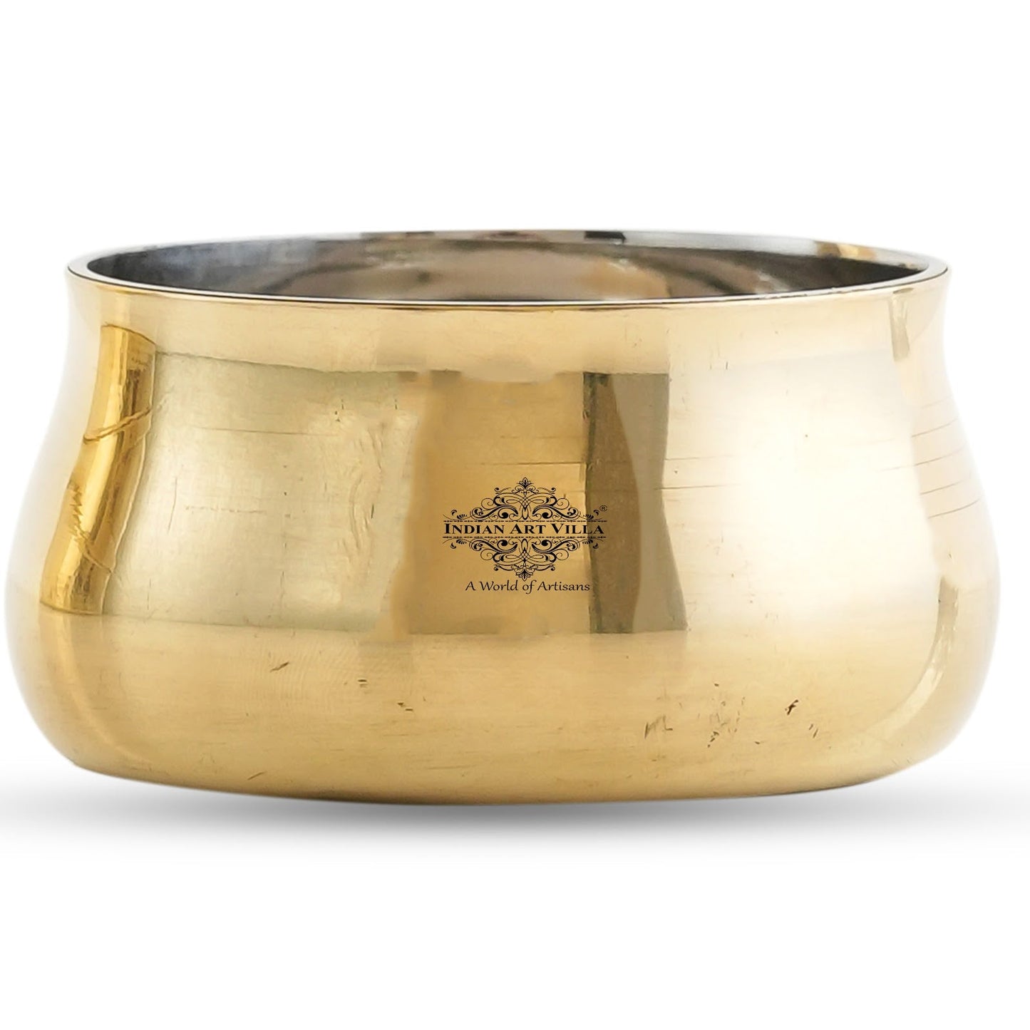 Steel Brass Curved Chuttni Bowl, Volume-75 ML
