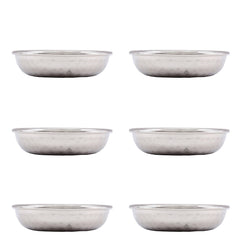 Steel Hammered Design Serving Rice Sweets Dinnerware