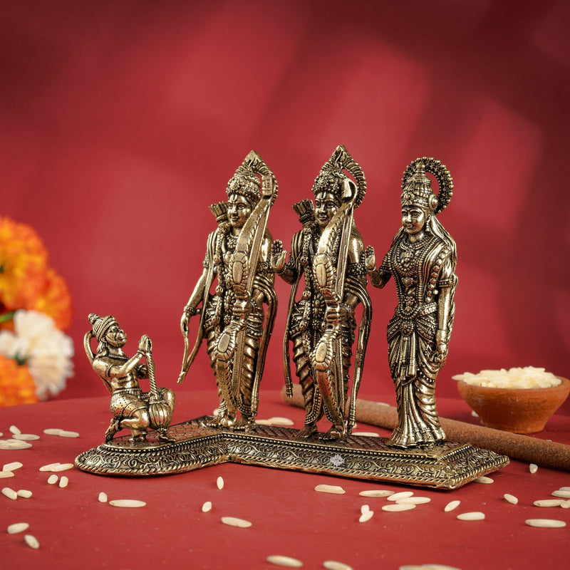 Brass Ram Darbar Idol for Home Temple Decor & Pooja Room