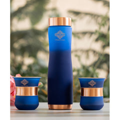 Personalized Copper Ombre Bottle & Glass Gift Set – Silk Finish