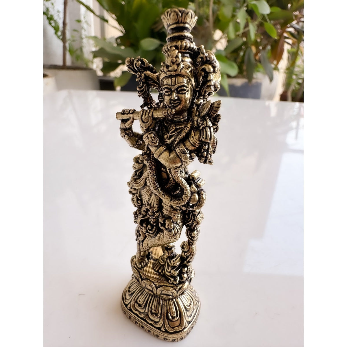 Pure Brass Miniature Krishna Ji Murti