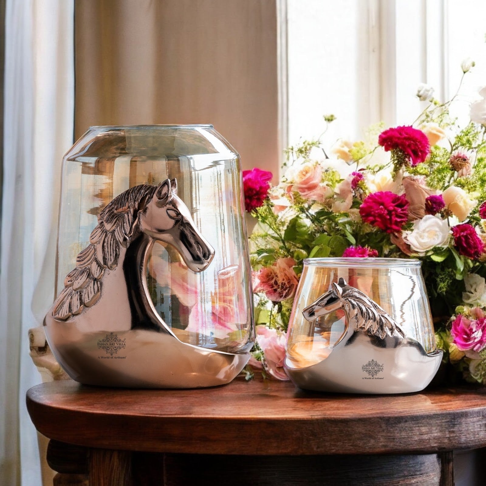 Horse Head Decorative Jar – Multi-Purpose Storage Jar, Candle Holder