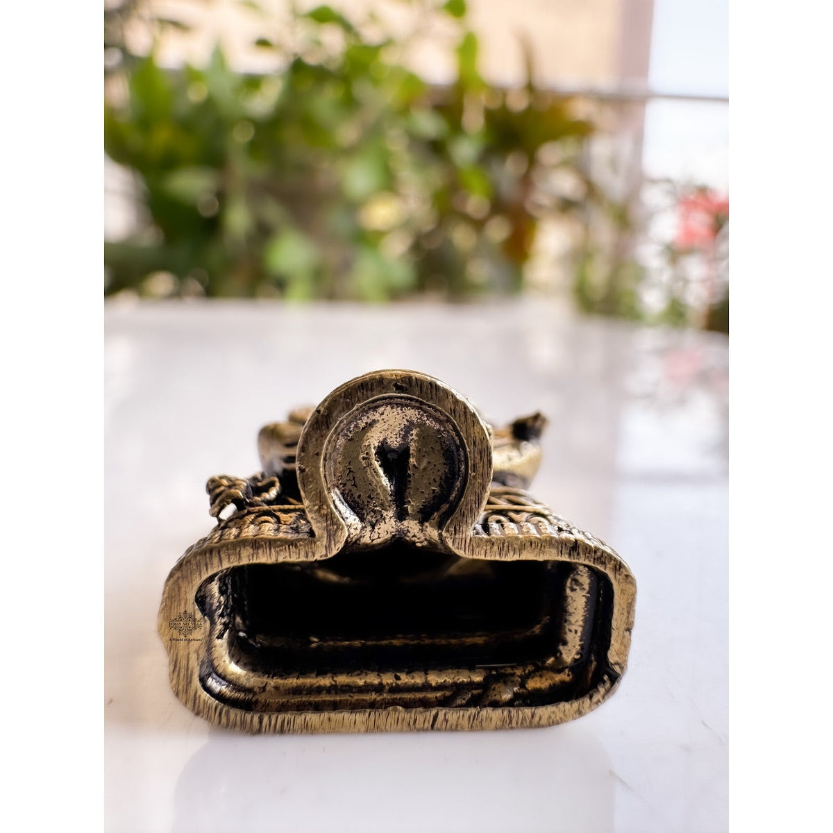 Pure Brass Miniature Lakshmi Narasimha Ji Murti - 3.55 cm
