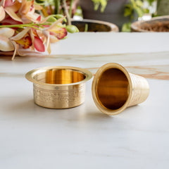 Brass Filter Coffee Dabra Set with Elephant Design