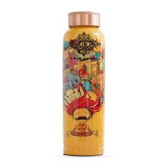 Tamba Bottle with Rajasthani Meena 'Padharo Mhare Desh' Design – 900 ML