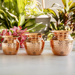 Pure Copper Hammered Lota/Kalash