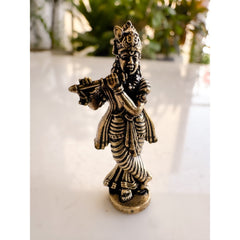 Pure Brass Miniature Krishna Ji Murti - 3.56 cm