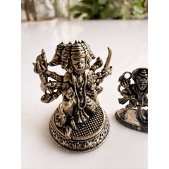 Pure Brass Miniature Panchmukhi Hanuman Bhakt Set