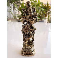 Pure Brass Miniature Krishna Ji Murti