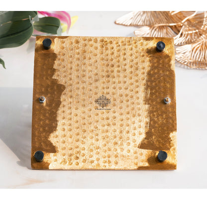 Gold Finish Hammered Design Napkin Holder with Lady Design – Elegant Table Organizer for Dining