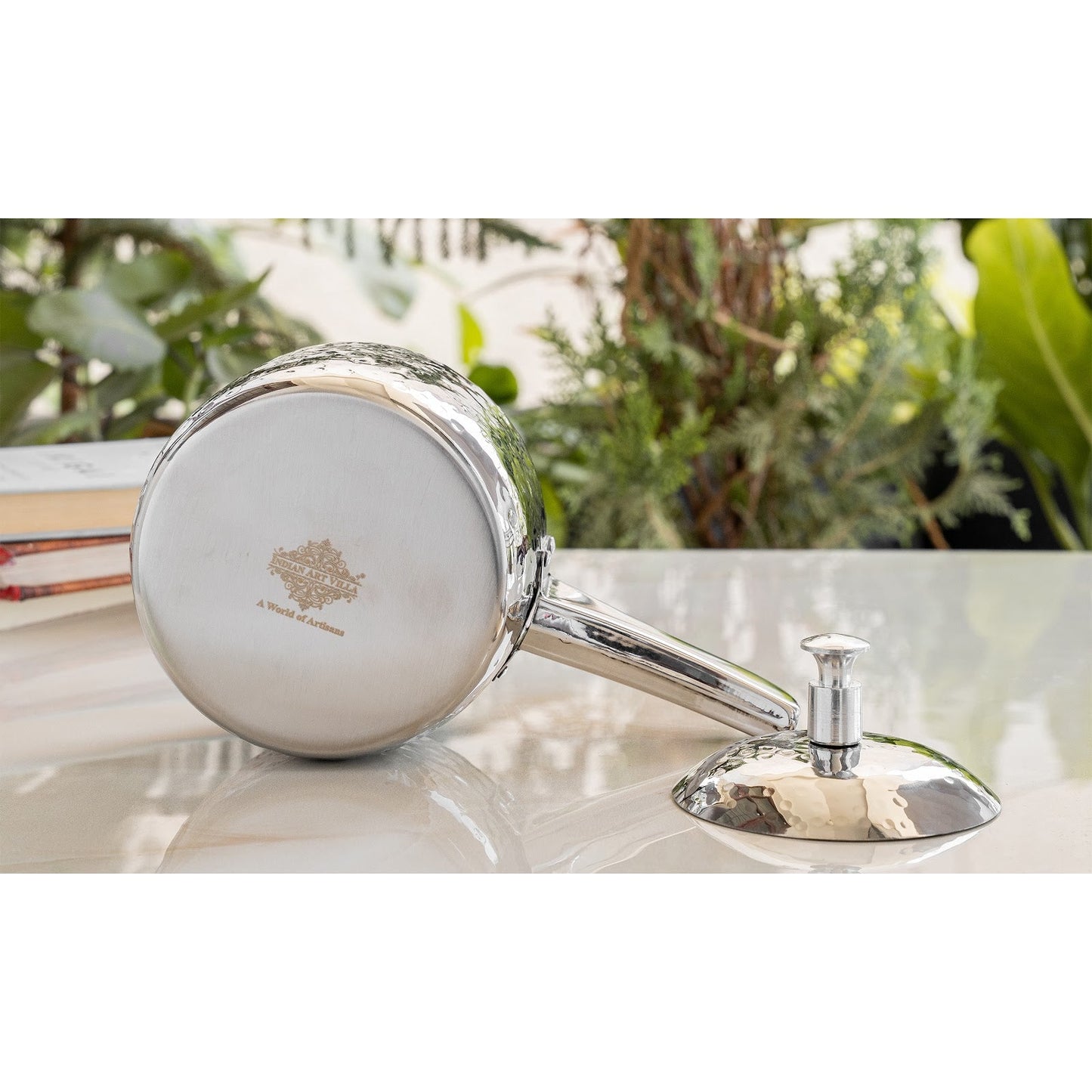 Stainless Steel Cooker With Hammered Design (Serving Only)