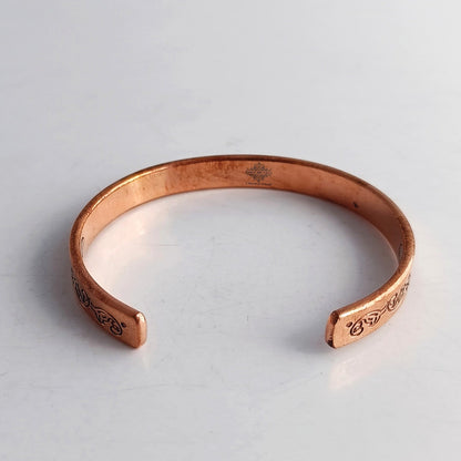 Unisex Copper Magnetic Bangle with Om Namah Shivay Inscription