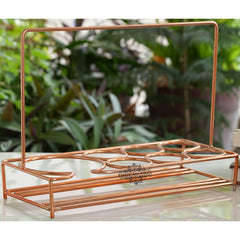 Handcrafted Pure Copper Kettle with 6 Glass Holding Stand