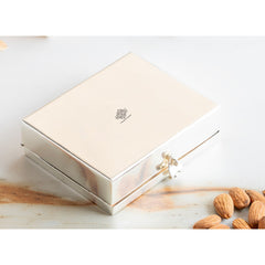Silver Plated Multi-Purpose Box with Jali Cutting Design, Elegant Silver & Copper Finish