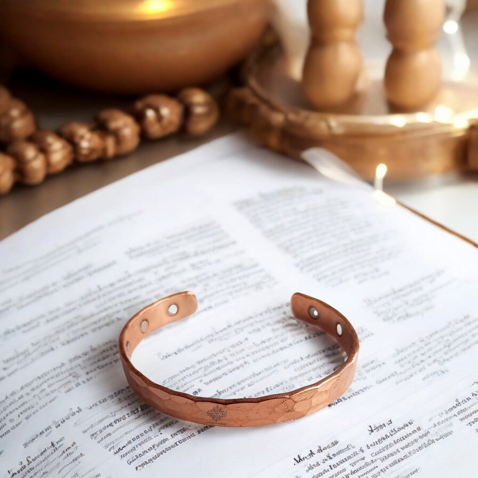 Pure Copper Plain Bangle Adjustable Bracelet for Men & Women