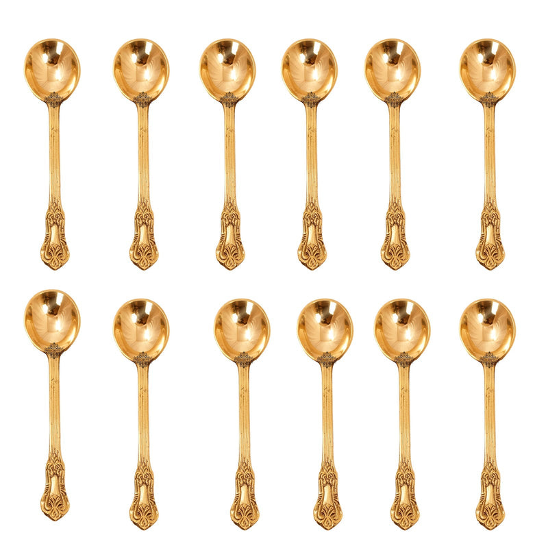 Brass Designer Serving Spoon, Tableware & Serveware Home Hotel , Length:- 17.27 cm