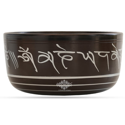 Handcrafted Tibetan Singing Brass Bowl with Sacred Engravings- Helpful For Meditation.