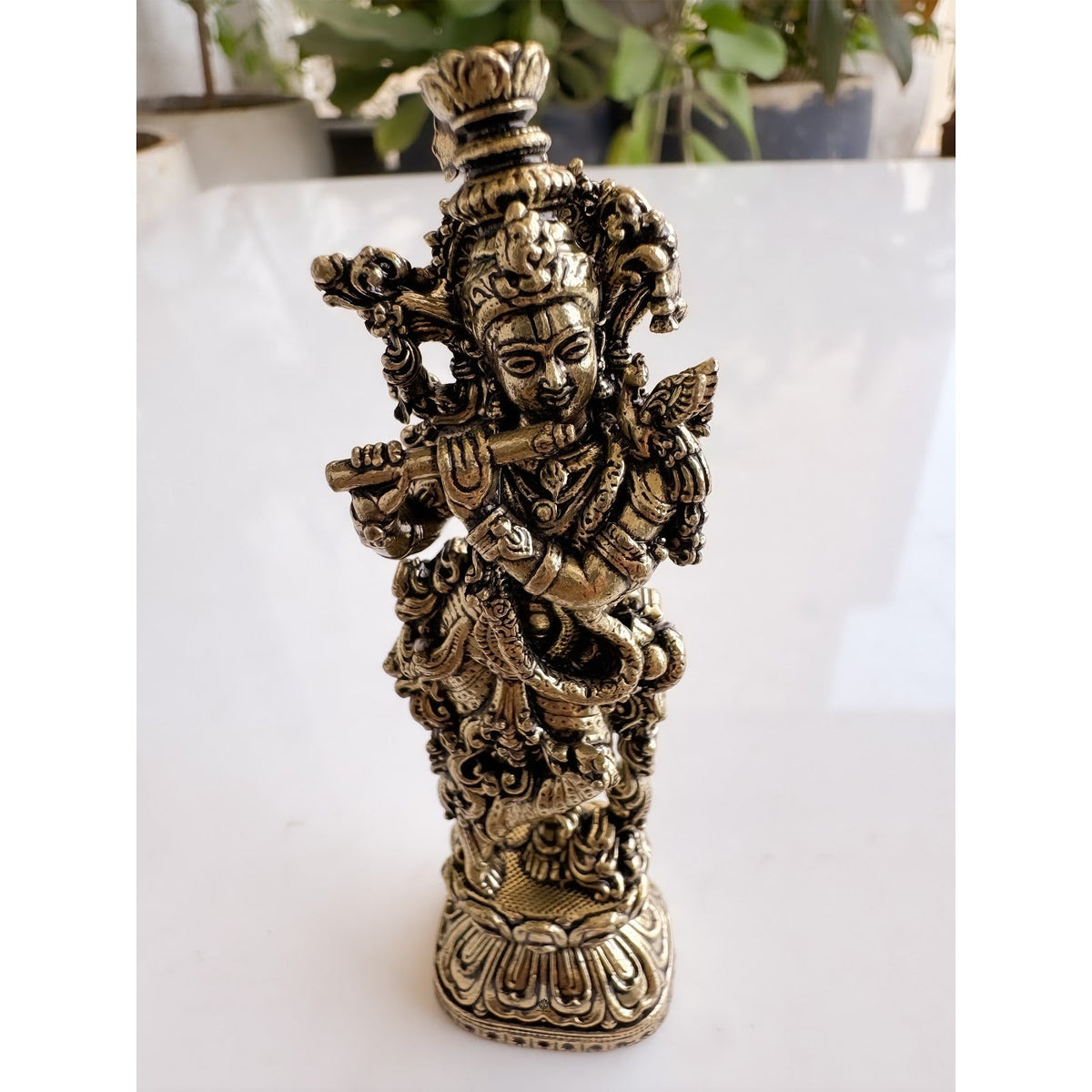 Pure Brass Miniature Krishna Ji Murti
