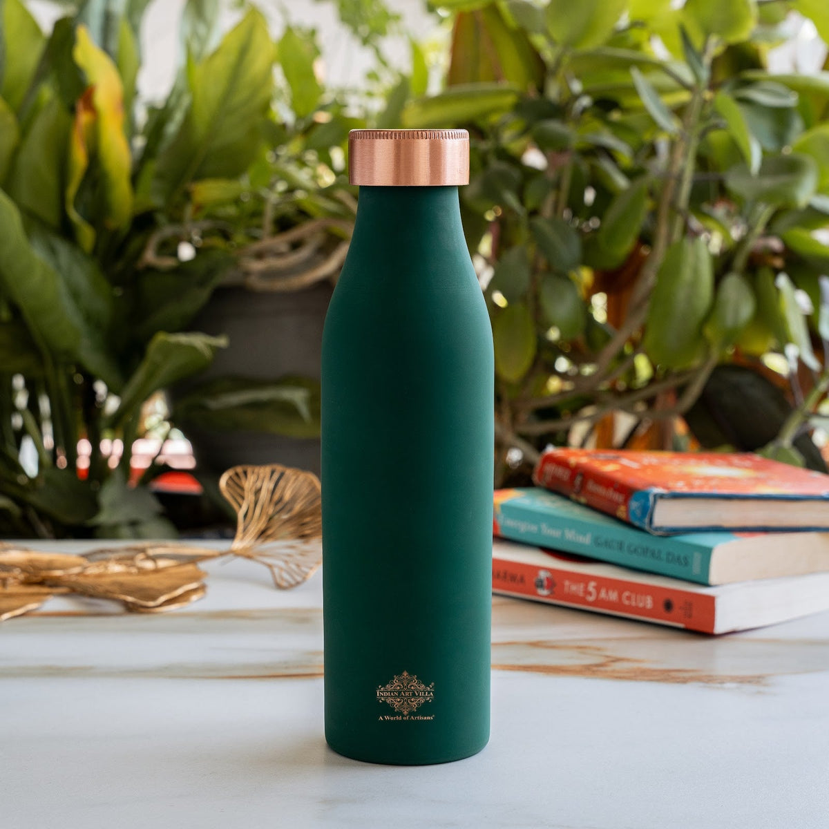 Pure Copper Bottle with Silk Finish - 900 ML