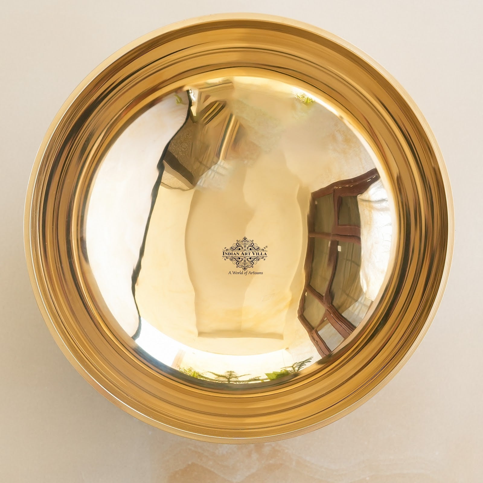 Pure Bronze Handmade Designer Round Shaped Serving Bowls, Tableware, Dinnerware, Serveware