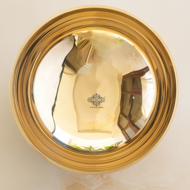 Pure Bronze Handmade Designer Round Shaped Serving Bowls, Tableware, Dinnerware, Serveware