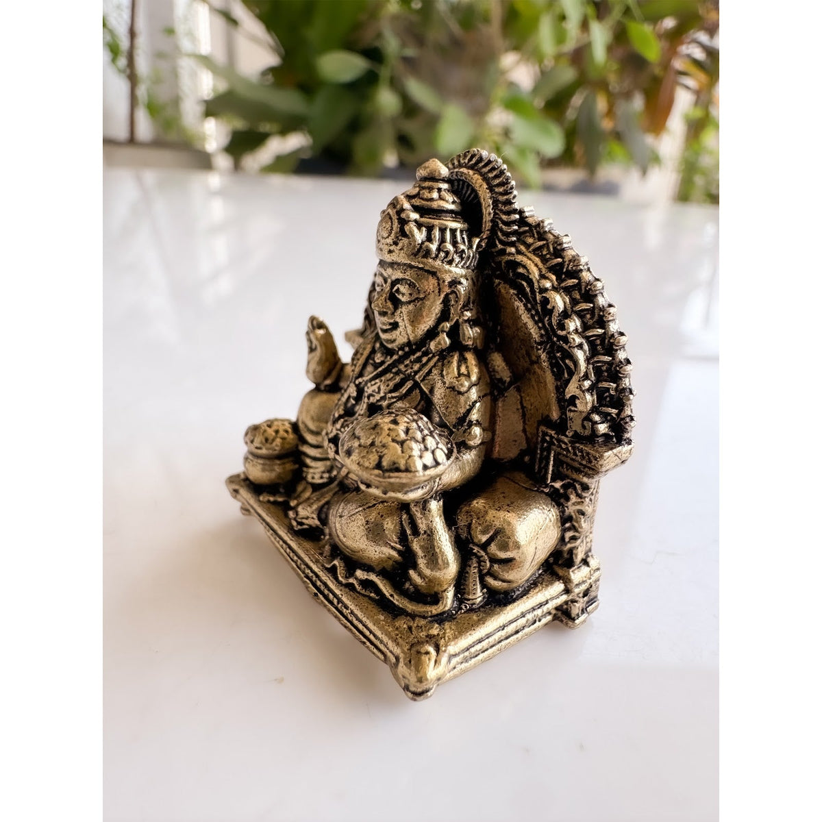 Pure Brass Miniature Kuber Ji Murti For Home Decor and Vastu