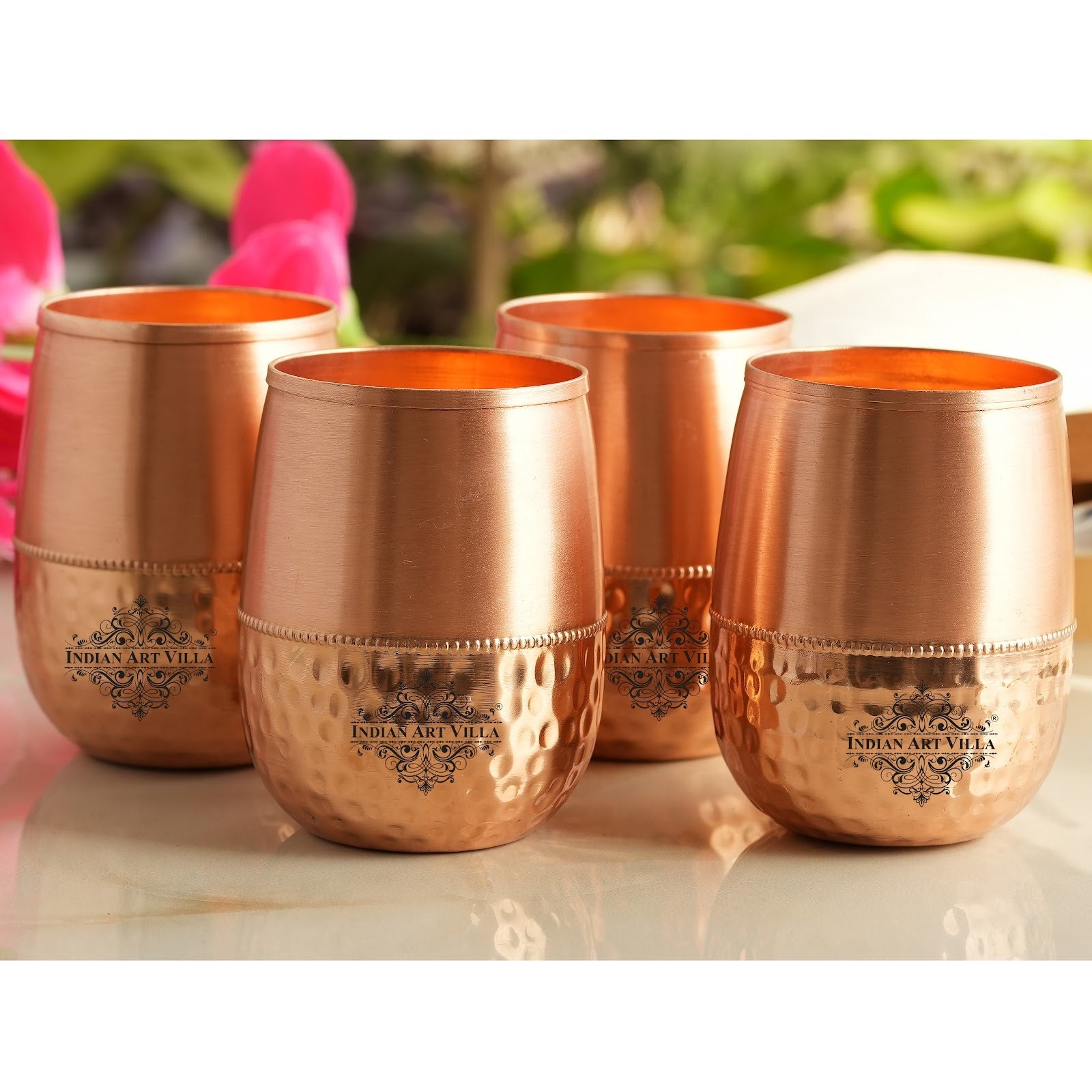 Pure Copper Dome Shape Glass 350 ML