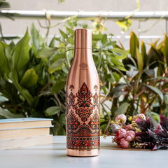 Copper Kalakriti Rose Gold Blossom Printed Bottle-1080 ML