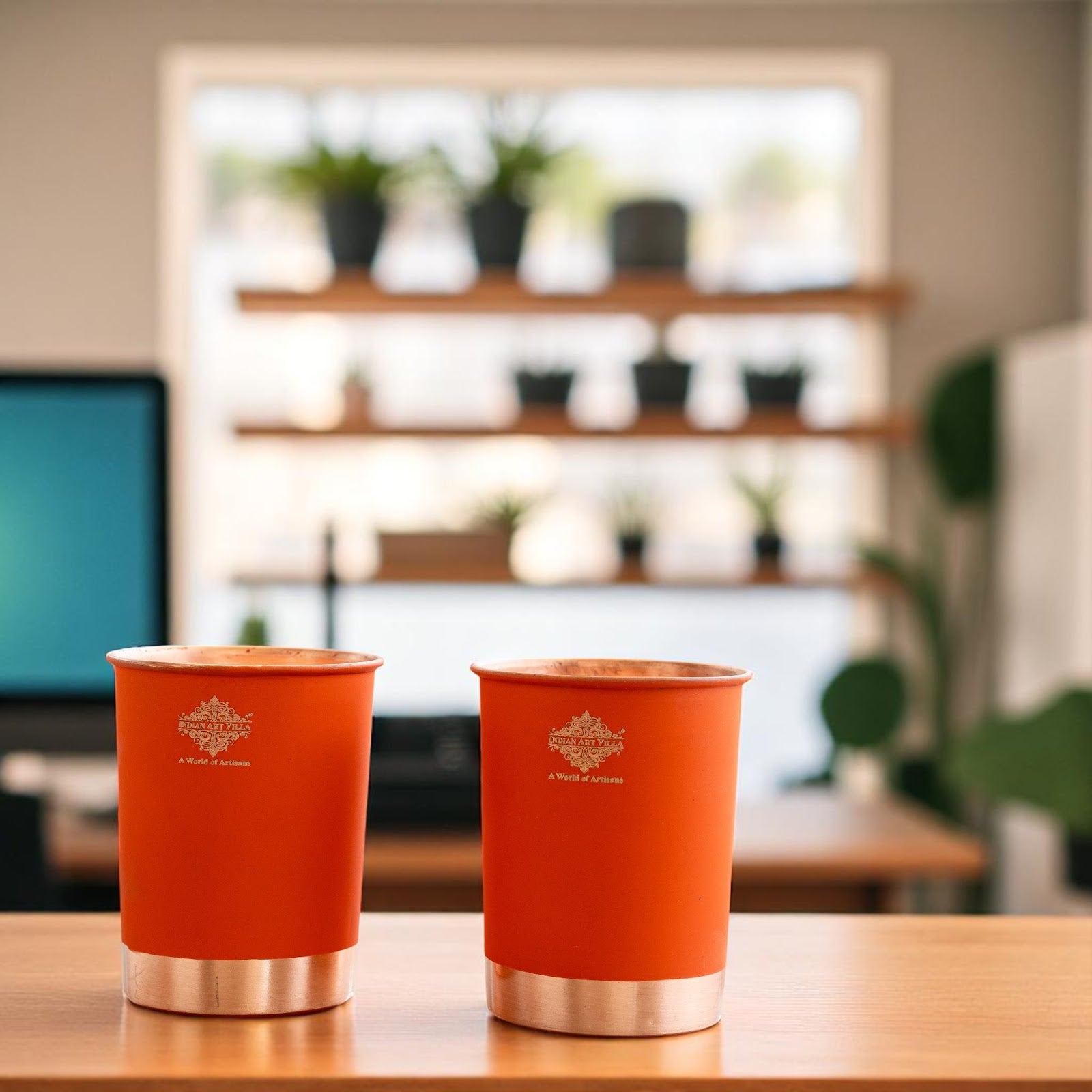 Premium Copper Glass in Ombre Silk Finish  - 275 ML